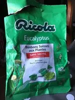 Mängden socker i Bonbons suisses aux plantes eucalyptus