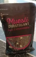 Mängden socker i Muesli croustillant aux 3 chcolats