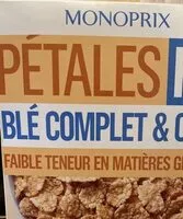 Mängden socker i Pétales riz, blé complet et orge