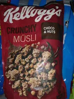 Mängden socker i Kellogg's Crunchy Müsli Choco &Nuts