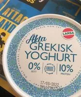 Mängden socker i Grekisk yoghurt 0%fett