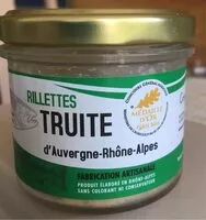 Mängden socker i Rillettes TRUITE d'Auvergne-Rhône-Alpes