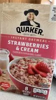 Mängden socker i Quaker Instant oatmeal strawberries and cream