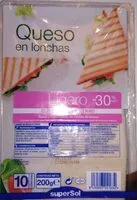 Mängden socker i Queso mezcla tierno en lonchas ligero -30%