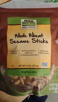Mängden socker i now Real Food Whole Wheat Sesame Sticks