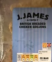 Mängden socker i British Breaded Chicken Goujons