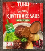 Mängden socker i Kjøttkakesaus, pulver, tilsett kun vann
