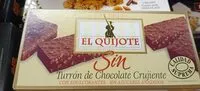 Mängden socker i Turrón de chocolate con edulcorantes sin azúcares añadidos