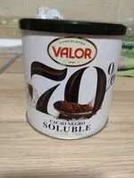 Mängden socker i 70% cacao negro soluble
