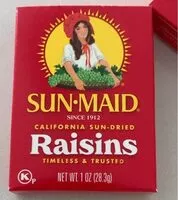 Mängden socker i Sun maid Raisins