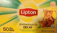 Mängden socker i Decaffeinated decaf black tea bags