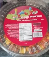 Mängden socker i Sour neon worms