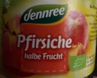 Mängden socker i Pfirsiche - halbe Frucht