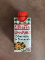 Mängden socker i crème entière de Normandie