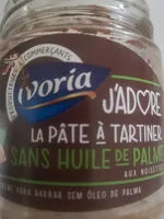 Mängden socker i j'adore la pâte à tartiner sans huile de palme