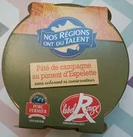 Mängden socker i Pâté de campagne au piment d'Espelette