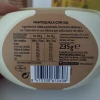 Mängden socker i mantequilla con sal