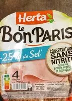 Mängden socker i Le bon Paris sans nitrite -25 de sel