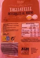 Mängden socker i Tagliatelle integrales al huevo