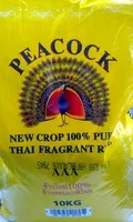 Mängden socker i Peacock new crop 100% pure thai fragant rice
