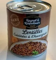 Mängden socker i Lentilles cuisinées a l’auvergnate