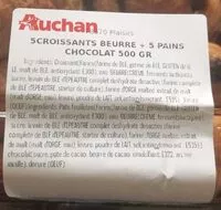 Mängden socker i 5 croissants beurre + 5 pains chocolat