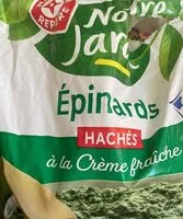 Mängden socker i Épinards à la Crème fraîche