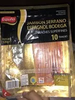 Mängden socker i Jambon serrano espagnol bodega