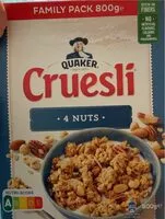 Mängden socker i Cruesli 4 nuts