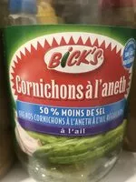 Mängden socker i Cornichons à l'aneth et à l’ail