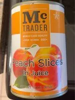Mängden socker i peach slices in juice