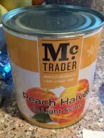 Mängden socker i Peach halves in light syrup
