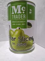 Mängden socker i Pears, Slices in Juice