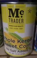 Mängden socker i Whole kernel sweet corn  no salt added