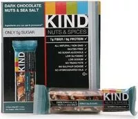Mängden socker i Nuts & spices bar dark chocolate nuts & sea salt