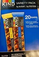 Mängden socker i Kind nuts&spices