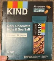 Mängden socker i Dark chocolate nuts and sea salt