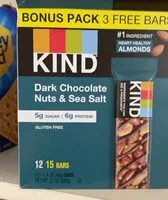 Mängden socker i Dark chocolate nuts and sea salt