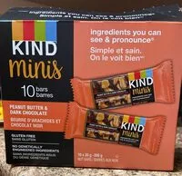 Mängden socker i Kind minis beurre darachide et chocolat noir