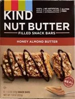 Mängden socker i Honey Almond Butter Filled Snack Bars
