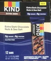 Mängden socker i Extra dark chocolate nuts & sea salt
