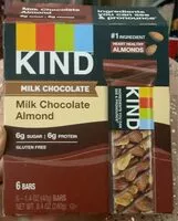 Mängden socker i Milk chocolate almond bars