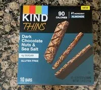 Mängden socker i Dark Chocolate Nuts & Sea salt Thins