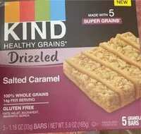 Mängden socker i Kind Healthy Grains Drizzled Salted Caramel