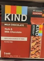 Mängden socker i Kind nuts & milk chocolate