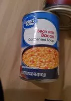 Mängden socker i Great value, condensed soup, bean with bacon