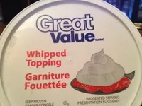 Mängden socker i Whipped topping