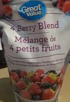 Mängden socker i Mélange de 4 petits fruits
