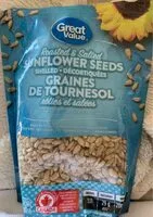 Mängden socker i Rosted and salted sunflower seeds