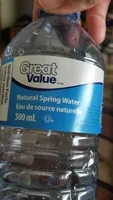 Mängden socker i Natural Spring Water